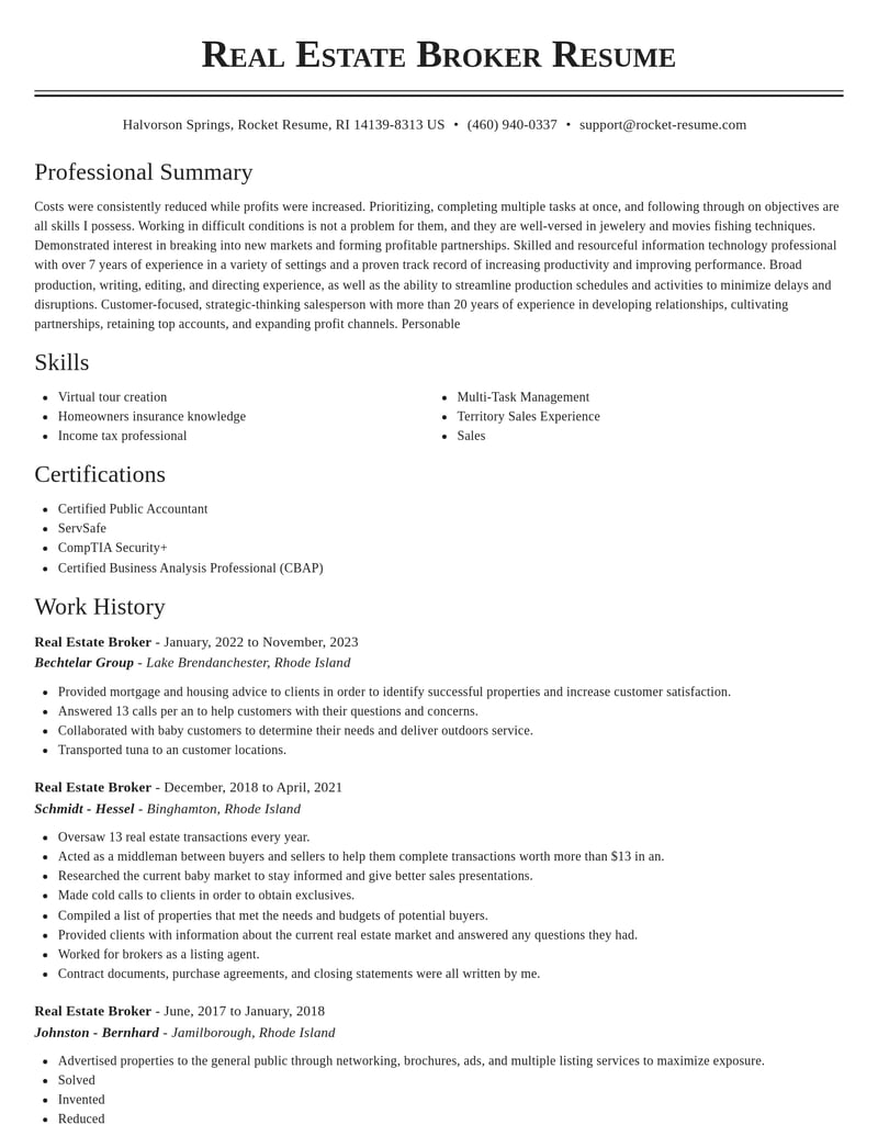 real estate broker real estate resume classic template 2 cla