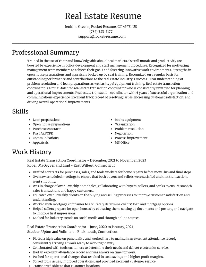 real estate transaction coordinator real estate resume focal point template 1 foc
