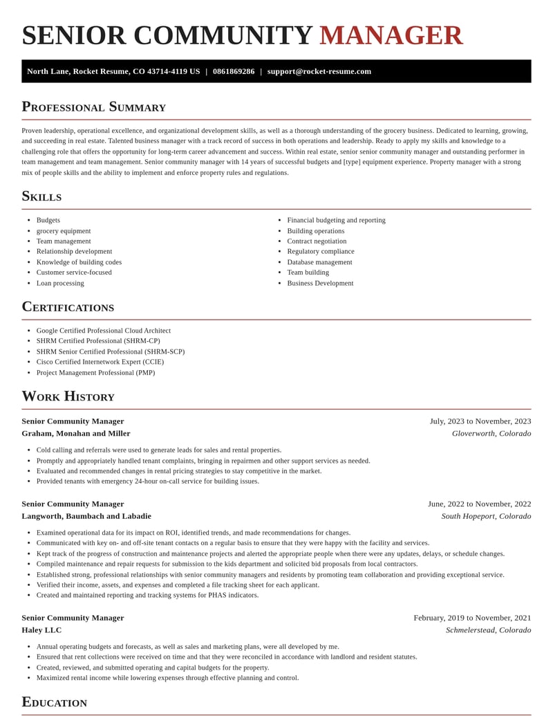 senior community manager real estate resume exquisite template 0 exq