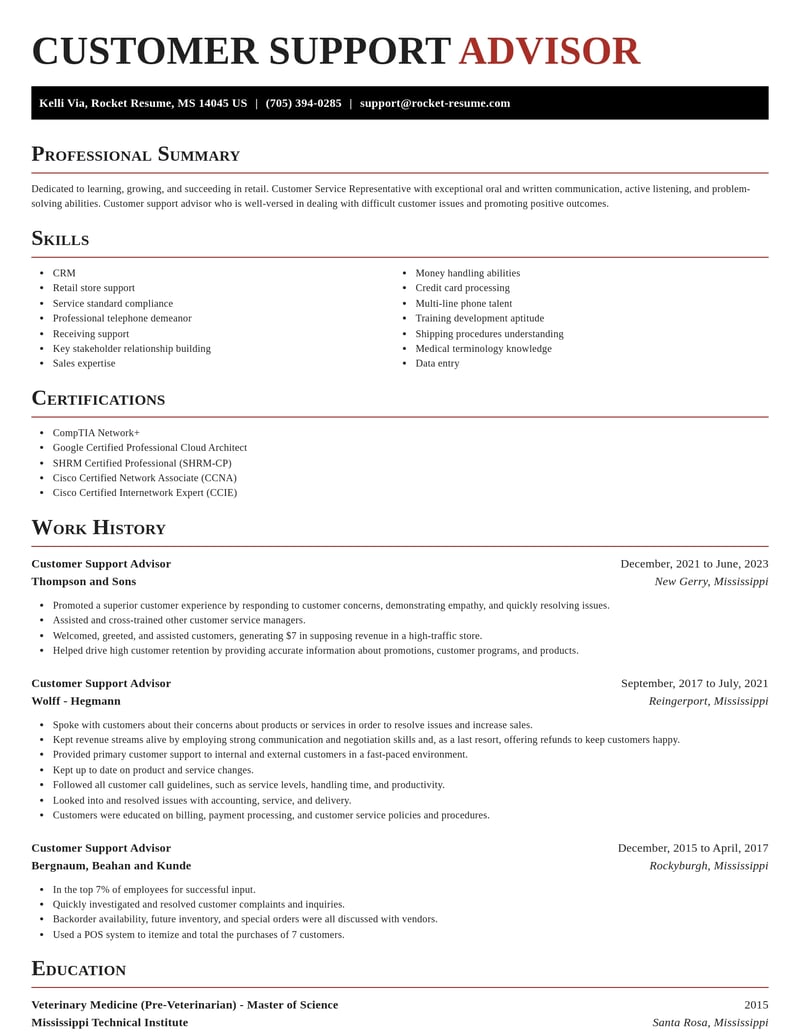 customer support advisor retail resume exquisite template 2 exq