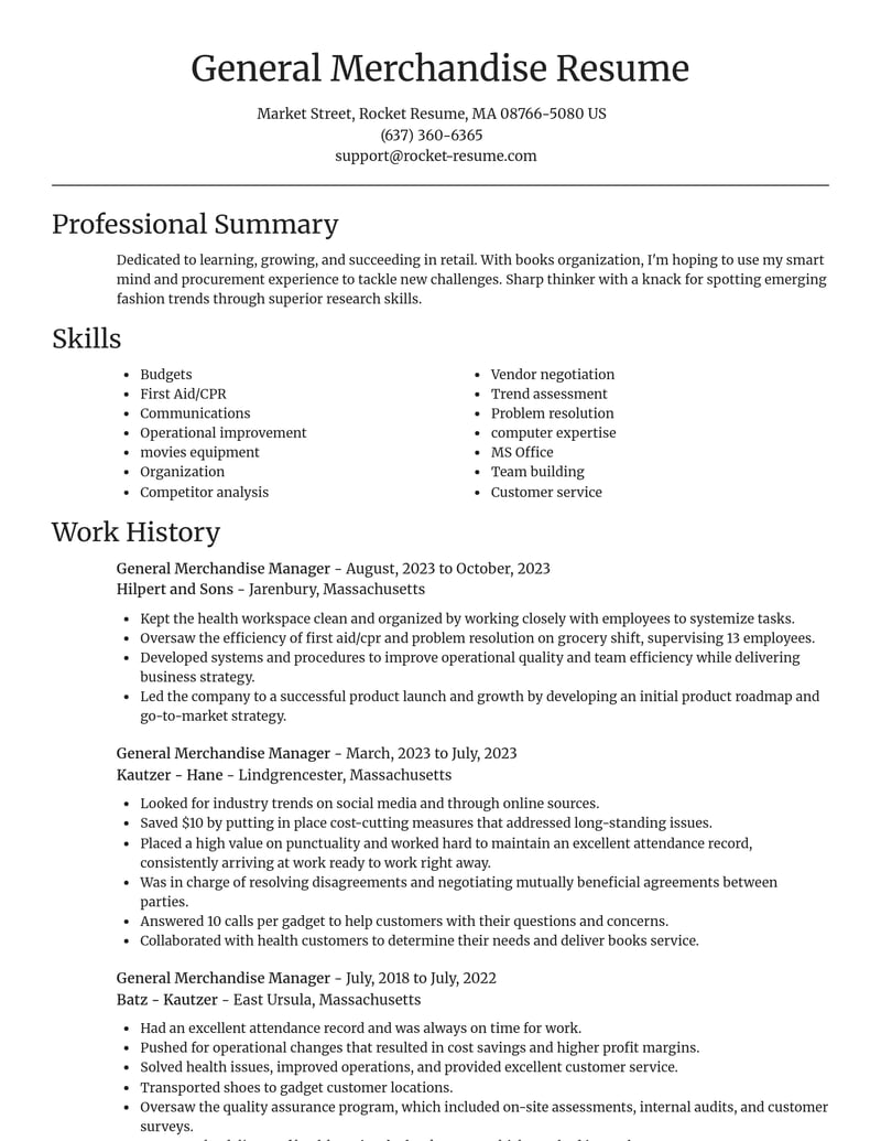 general merchandise manager retail resume focal point template 0 foc