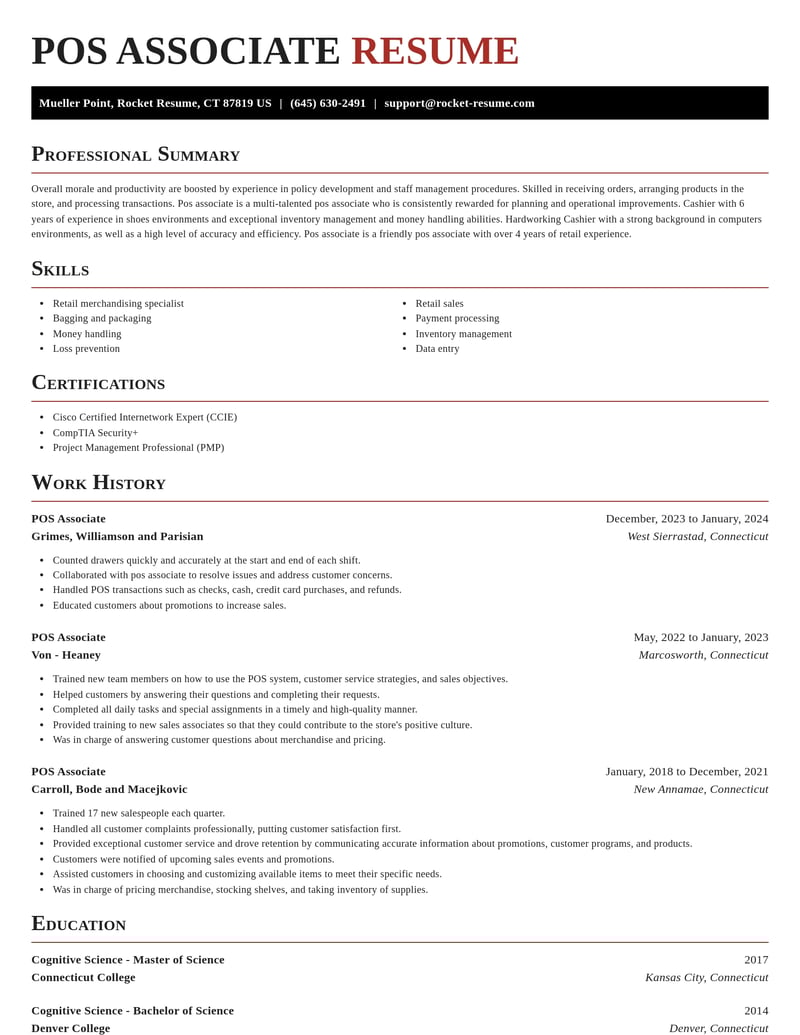pos associate retail resume exquisite template 0 exq