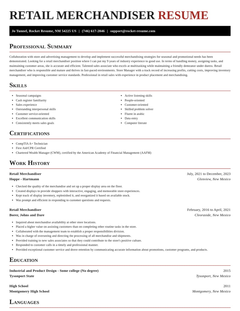 retail merchandiser retail resume exquisite template 1 exq