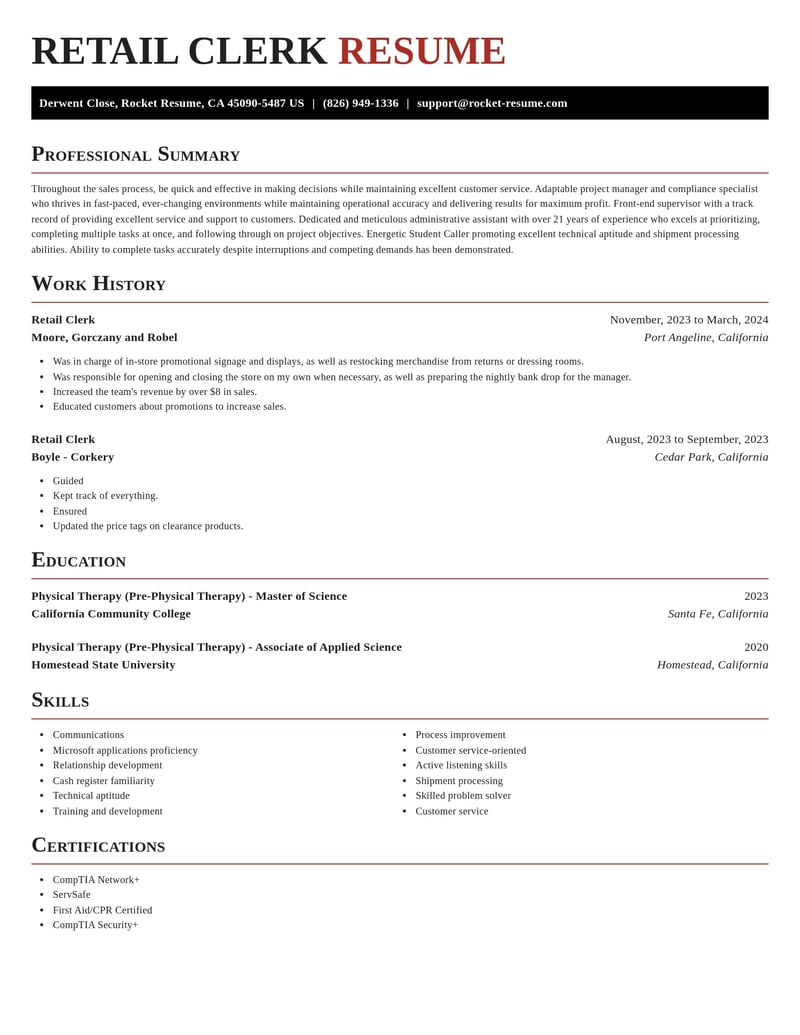 retail resume exquisite template 2 exq