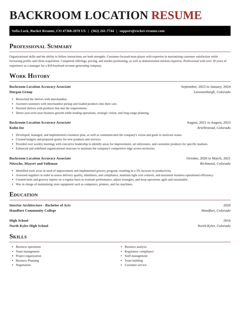 backroom location accuracy associate shipping and distribution resume exquisite template 2 exq