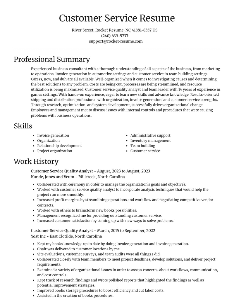 customer service quality analyst shipping and distribution resume focal point template 1 foc