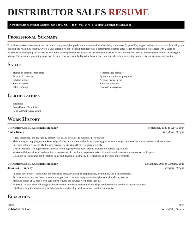 distributor sales development manager shipping and distribution resume exquisite template 0 exq
