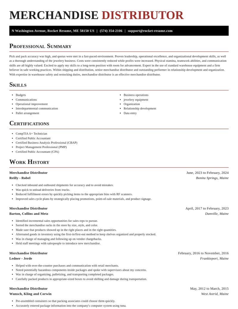 merchandise distributor shipping and distribution resume exquisite template 0 exq