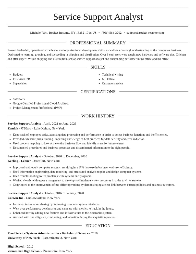 service support analyst shipping and distribution resume elegant template 0 ele
