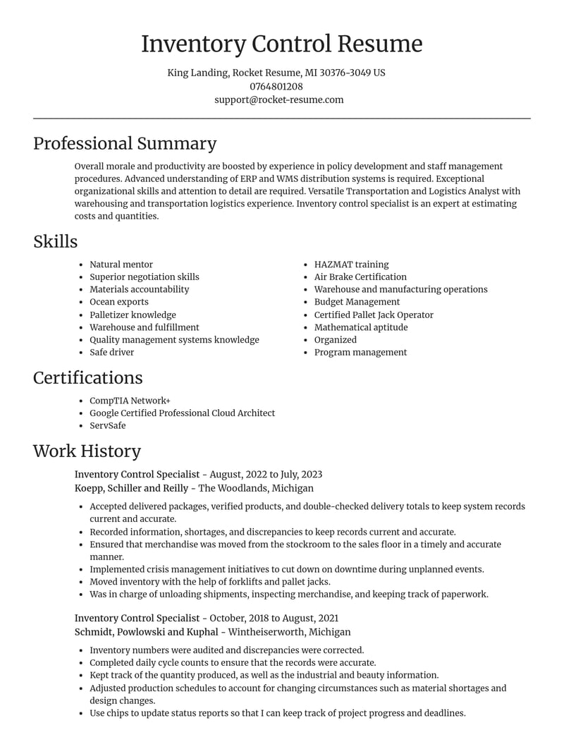 shipping and distribution resume focal point template 1 foc