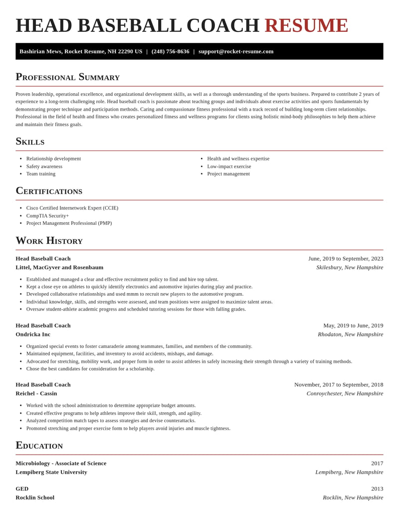 head baseball coach sports resume exquisite template 0 exq