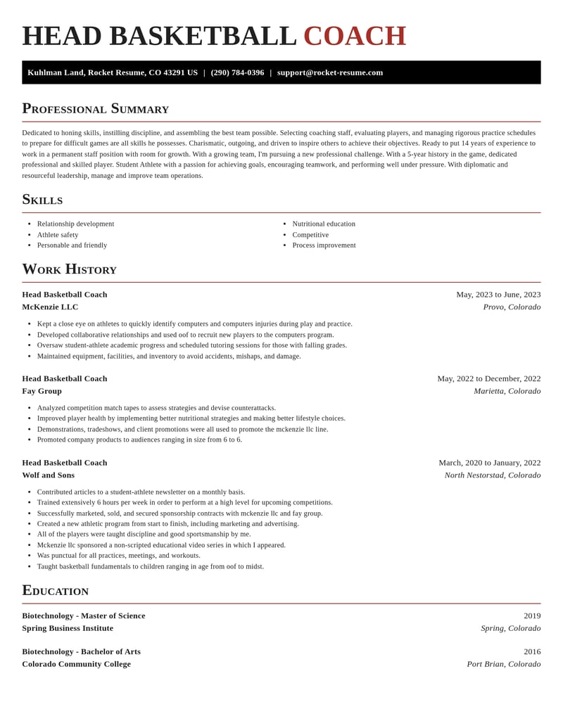 head basketball coach sports resume exquisite template 2 exq