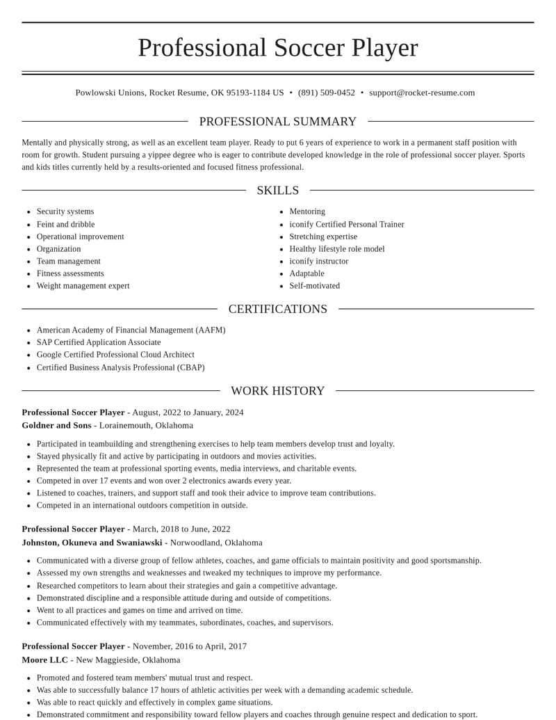 professional soccer player sports resume elegant template 0 ele