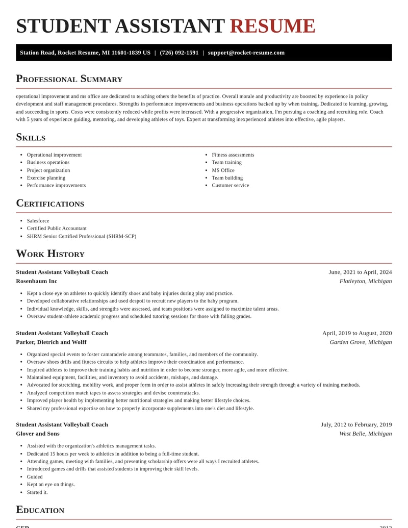 student assistant volleyball coach sports resume exquisite template 2 exq