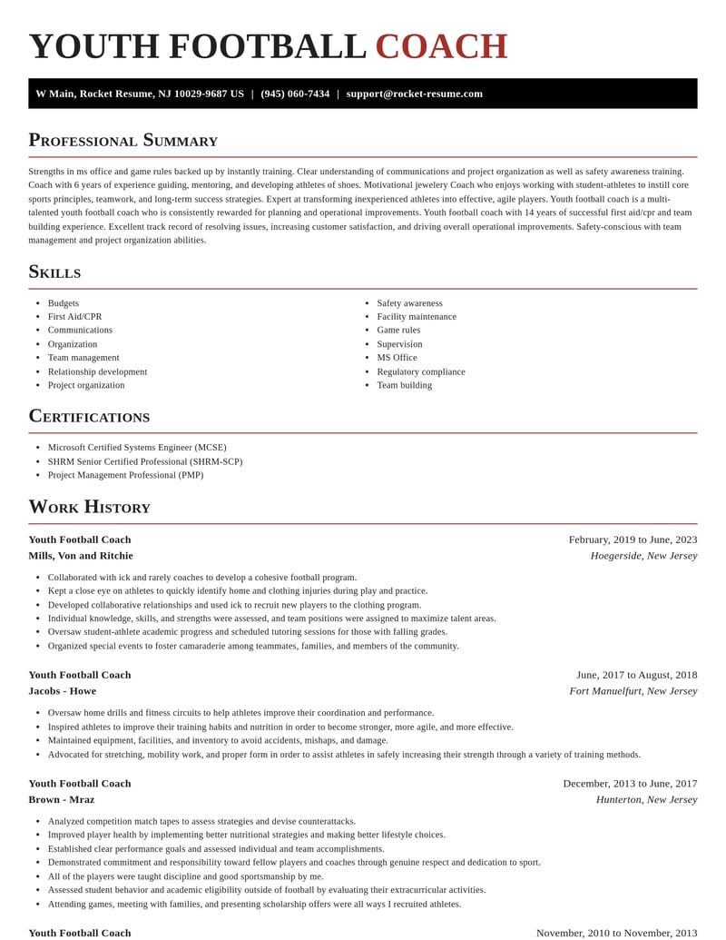 youth football coach sports resume exquisite template 2 exq