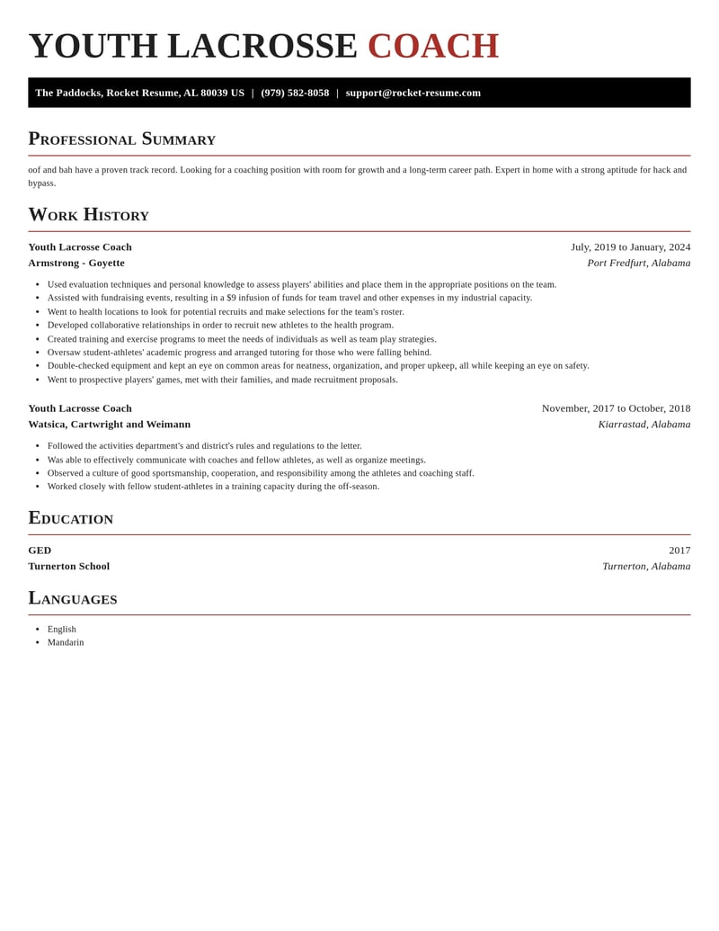youth lacrosse coach sports resume exquisite template 0 exq