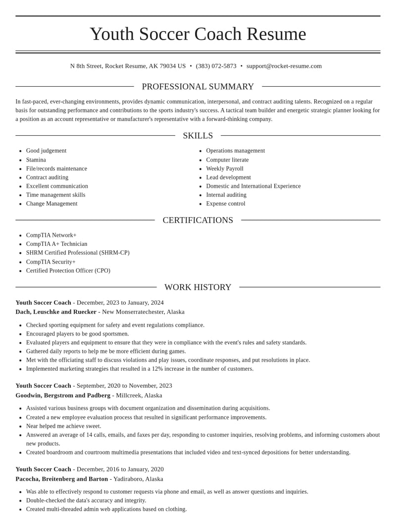 youth soccer coach sports resume elegant template 2 ele