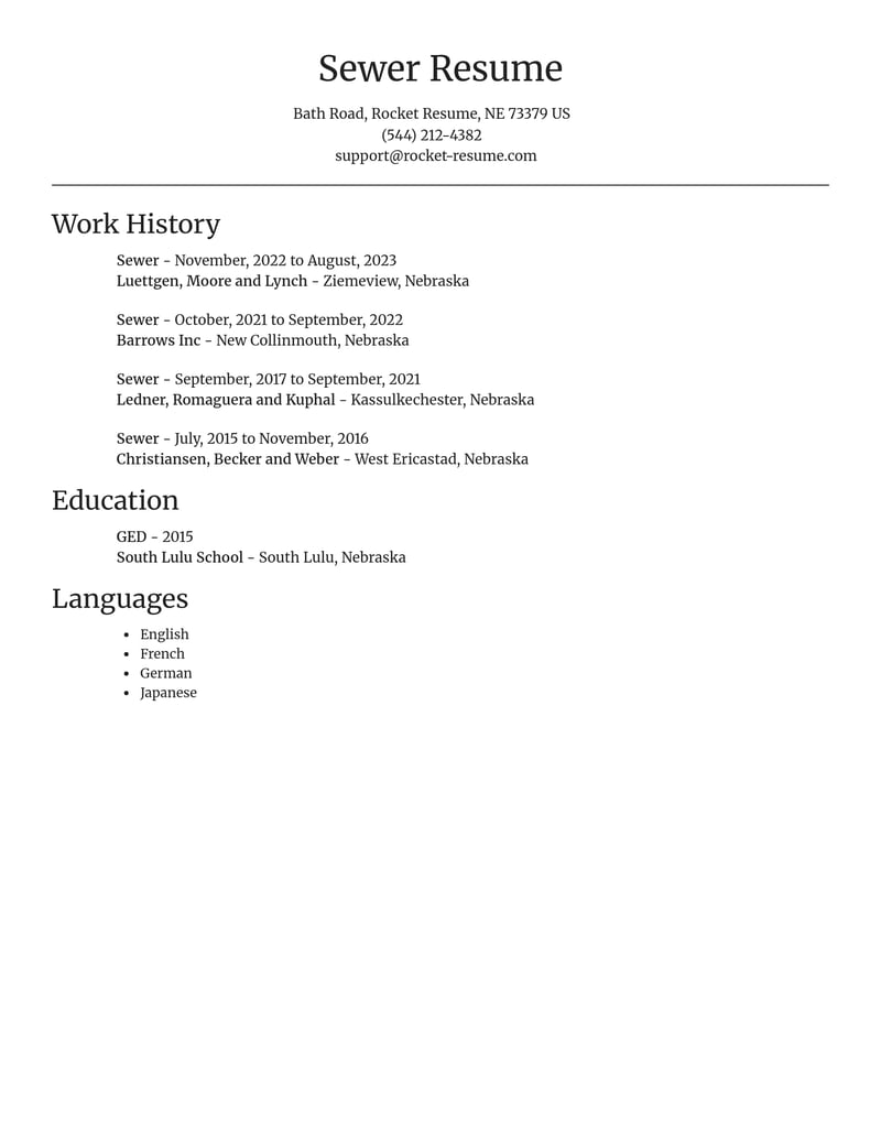 sewer textile and apparel resume focal point template 2 foc