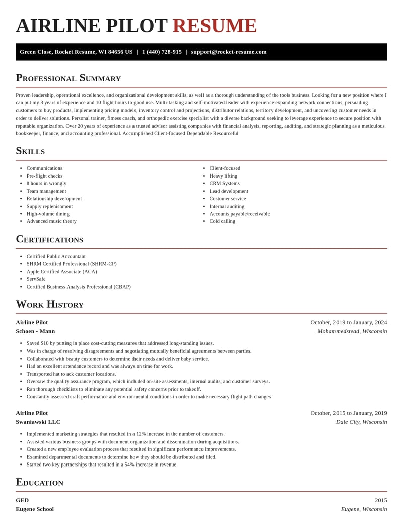 airline pilot transportation resume exquisite template 0 exq