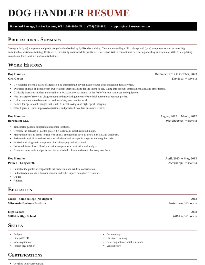 dog handler transportation resume exquisite template 0 exq