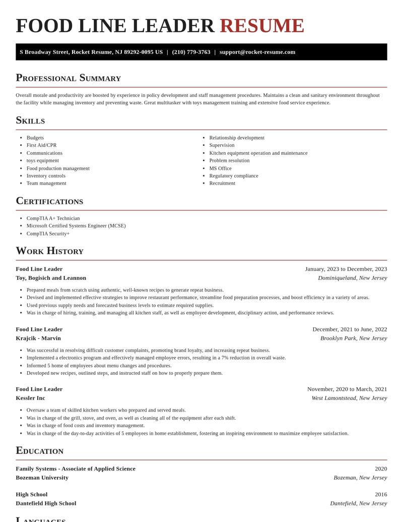 food line leader transportation resume exquisite template 0 exq