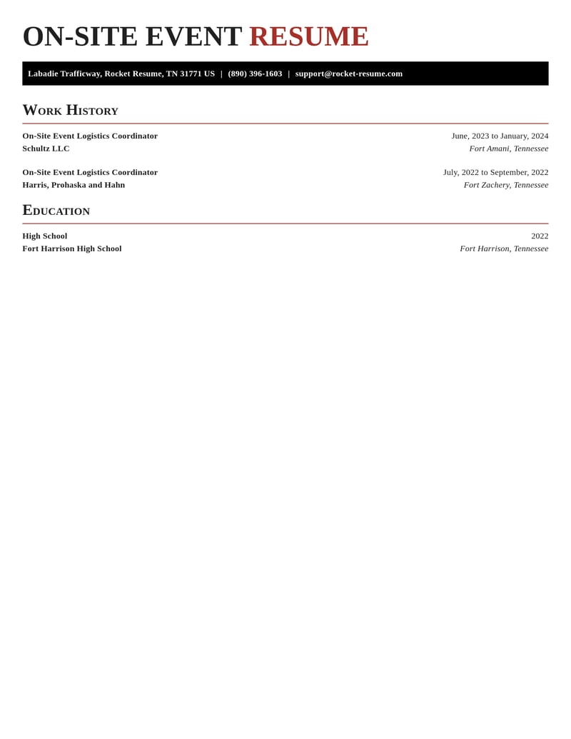 on site event logistics coordinator transportation resume exquisite template 2 exq