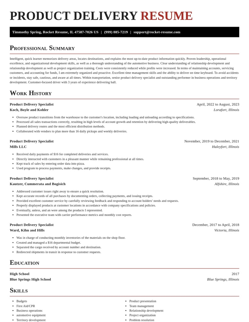 product delivery specialist transportation resume exquisite template 1 exq
