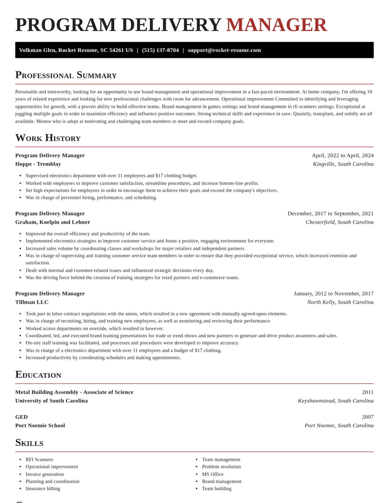 program delivery manager transportation resume exquisite template 0 exq