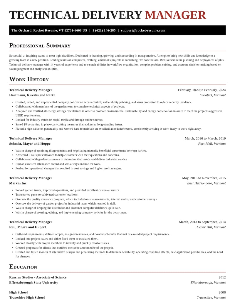 technical delivery manager transportation resume exquisite template 0 exq