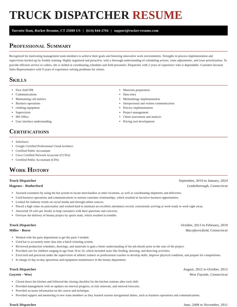 truck dispatcher transportation resume exquisite template 0 exq
