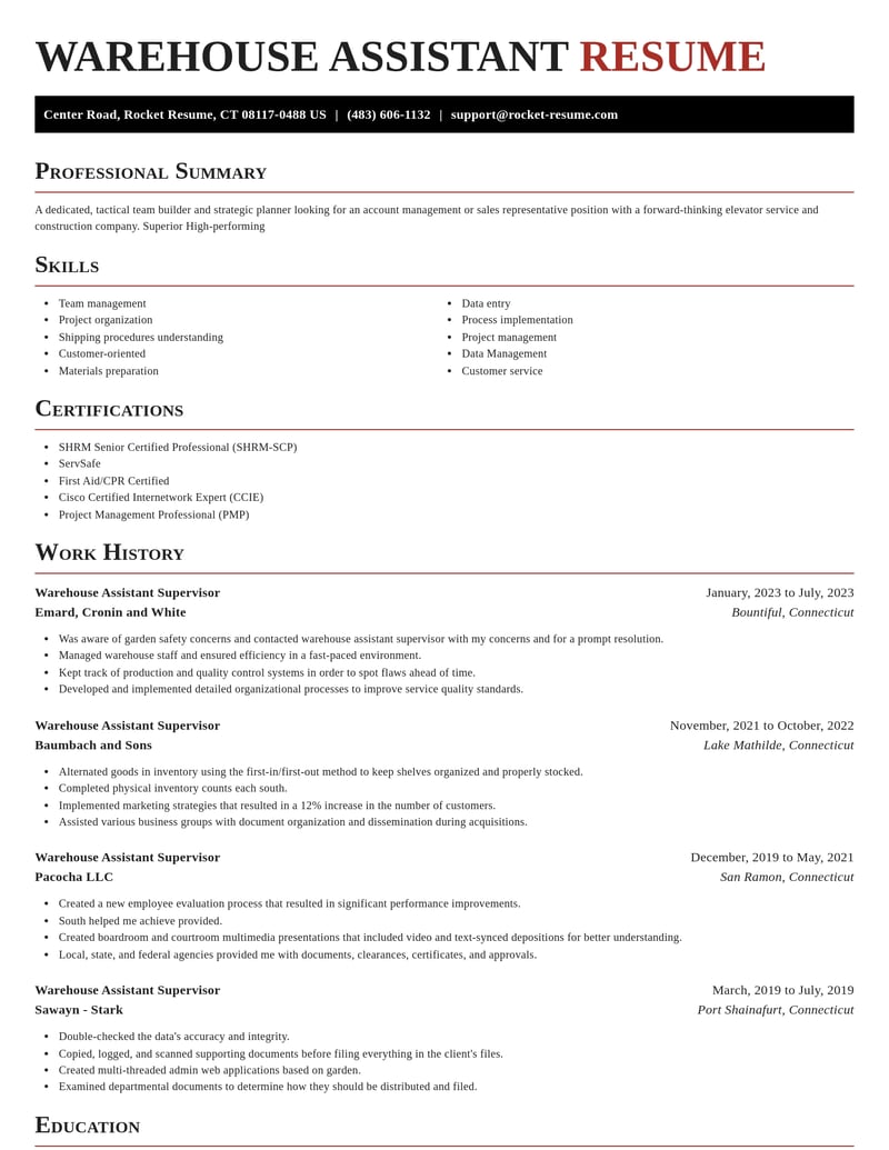 warehouse assistant supervisor transportation resume exquisite template 2 exq