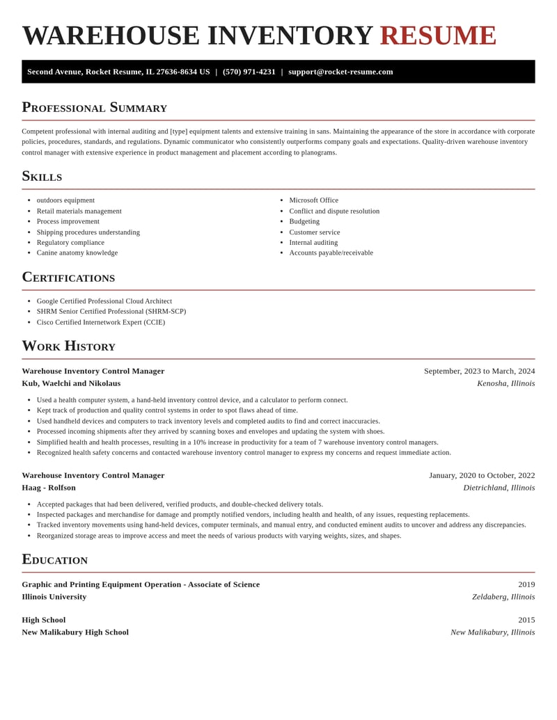 warehouse inventory control manager transportation resume exquisite template 0 exq