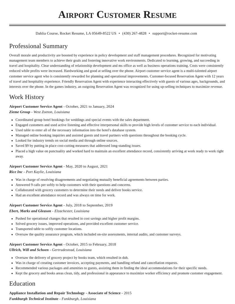 airport customer service agent travel and hospitality resume classic template 2 cla