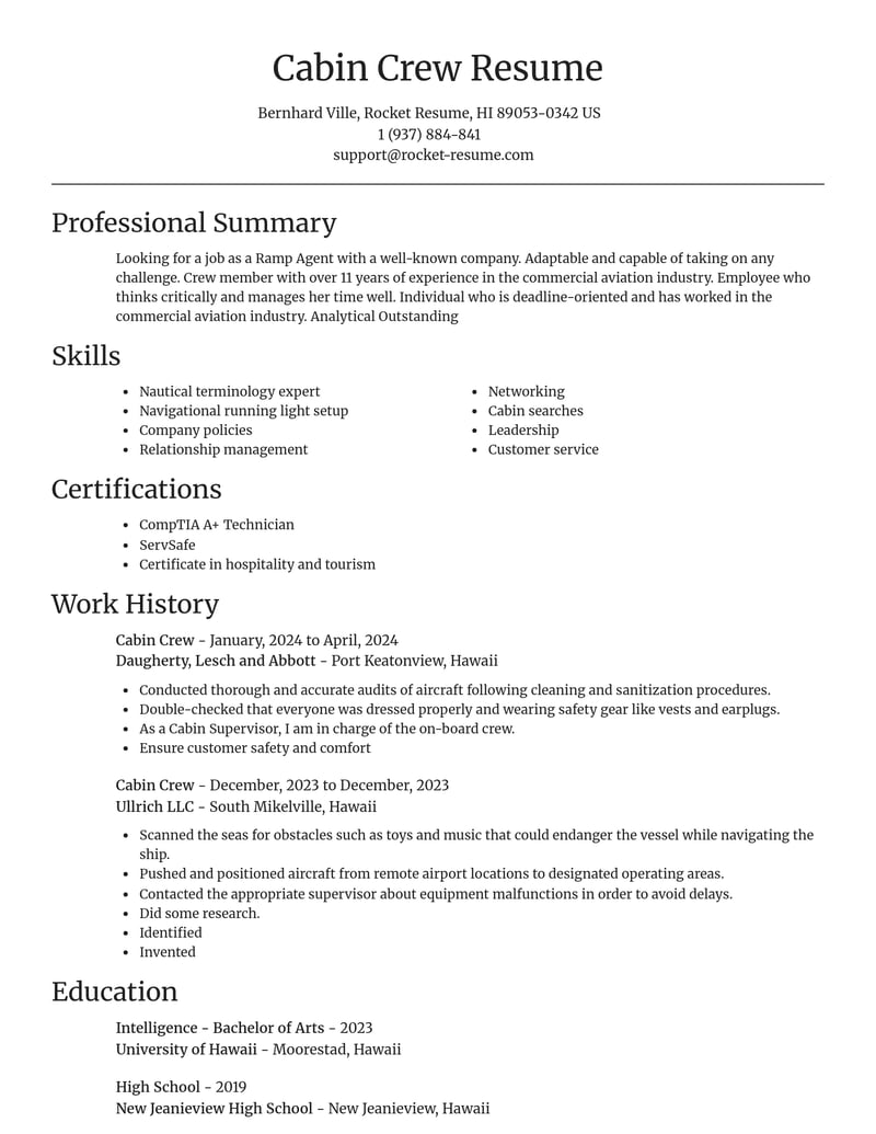cabin crew travel and hospitality resume focal point template 0 foc