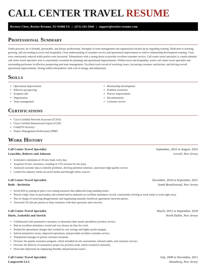 call center travel specialist travel and hospitality resume exquisite template 1 exq