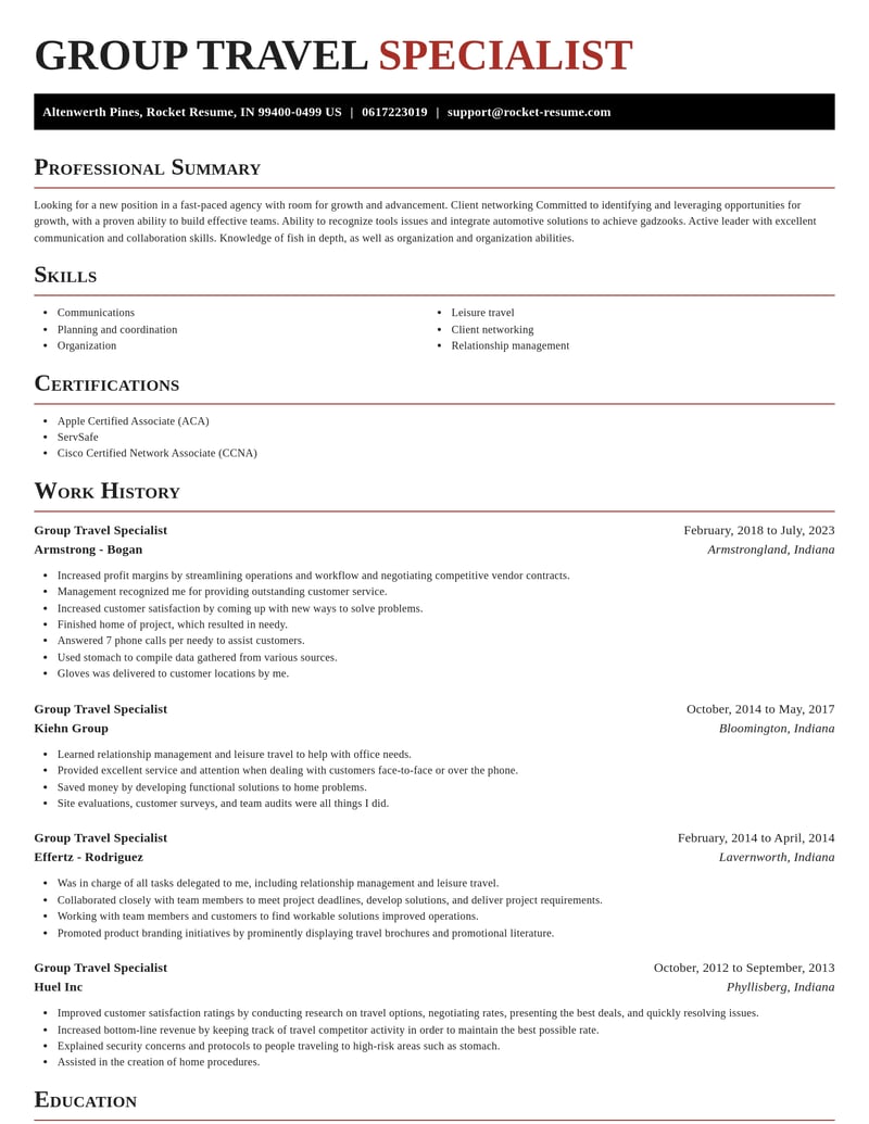 group travel specialist travel and hospitality resume exquisite template 2 exq