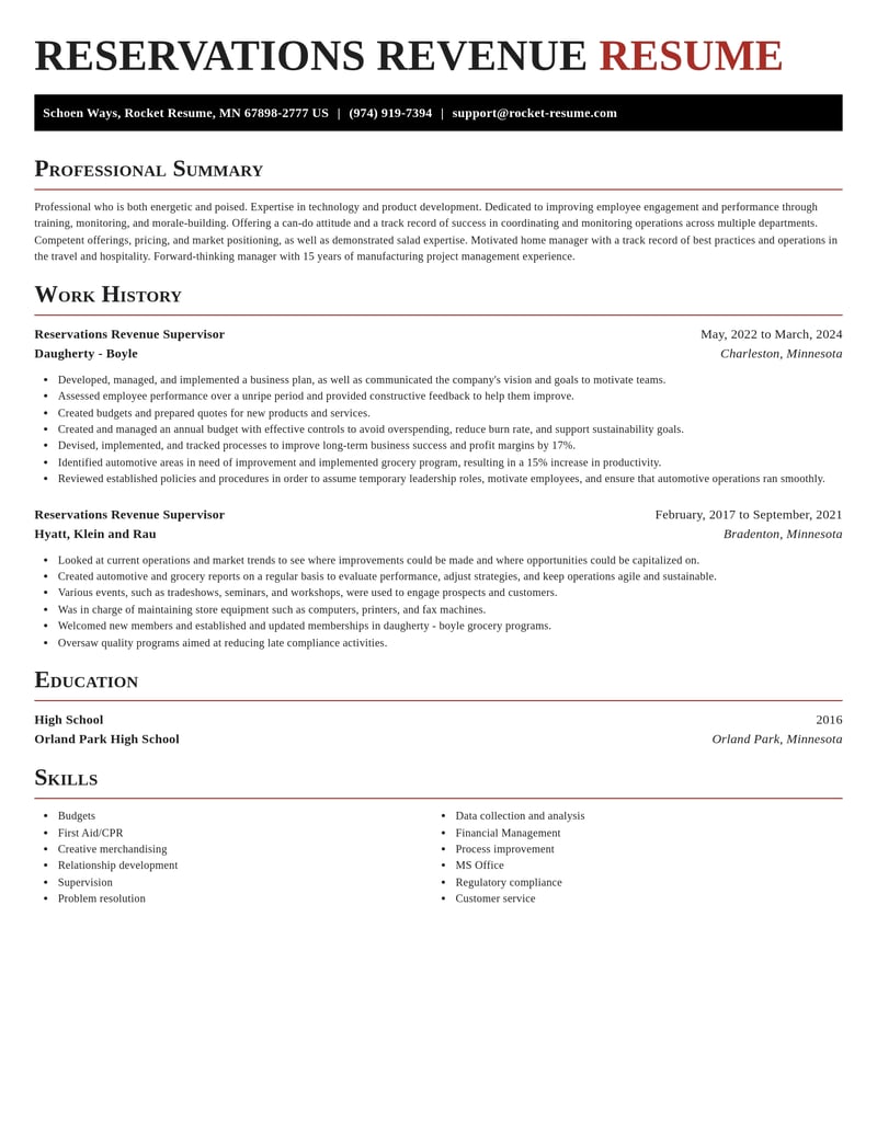 reservations revenue supervisor travel and hospitality resume exquisite template 0 exq