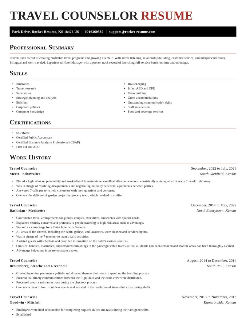 travel counselor travel and hospitality resume exquisite template 0 exq