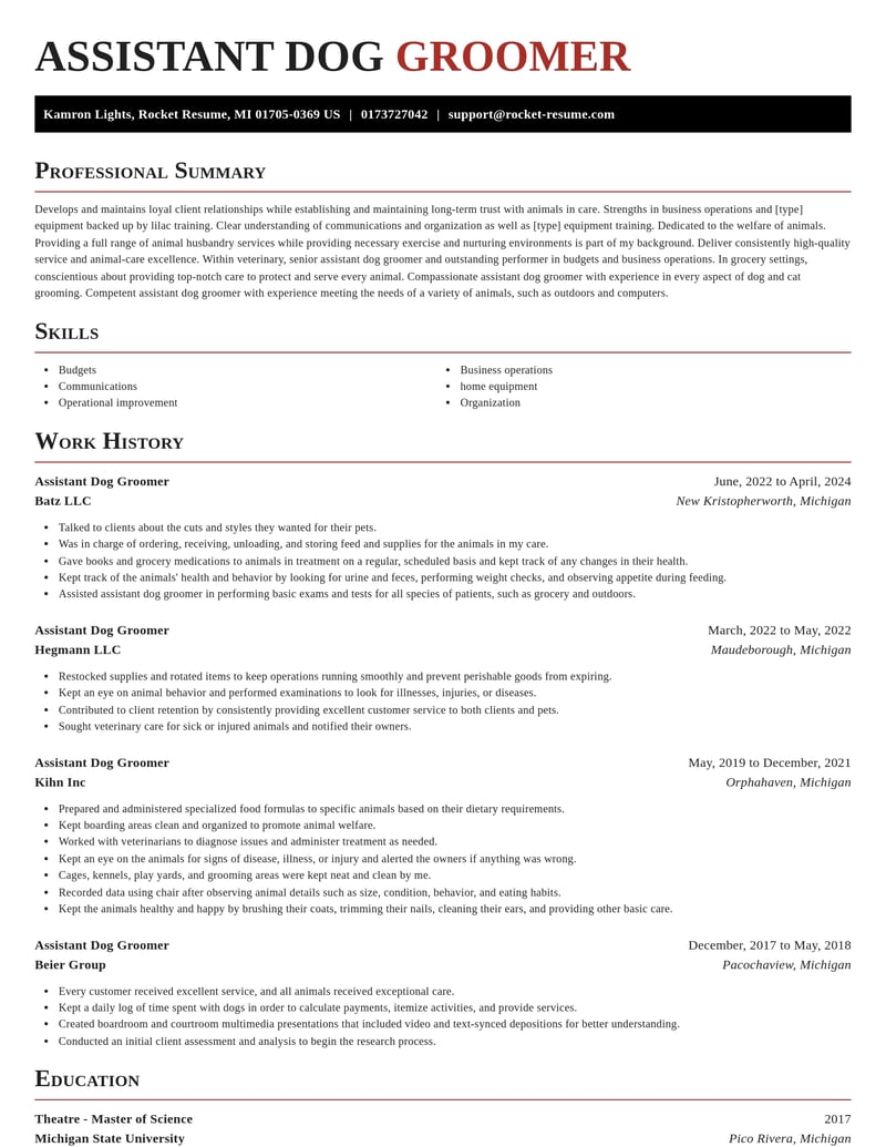 assistant dog groomer veterinary resume exquisite template 0 exq