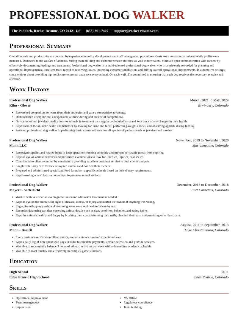 professional dog walker veterinary resume exquisite template 0 exq