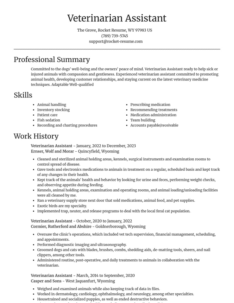 veterinarian assistant veterinary resume focal point template 0 foc