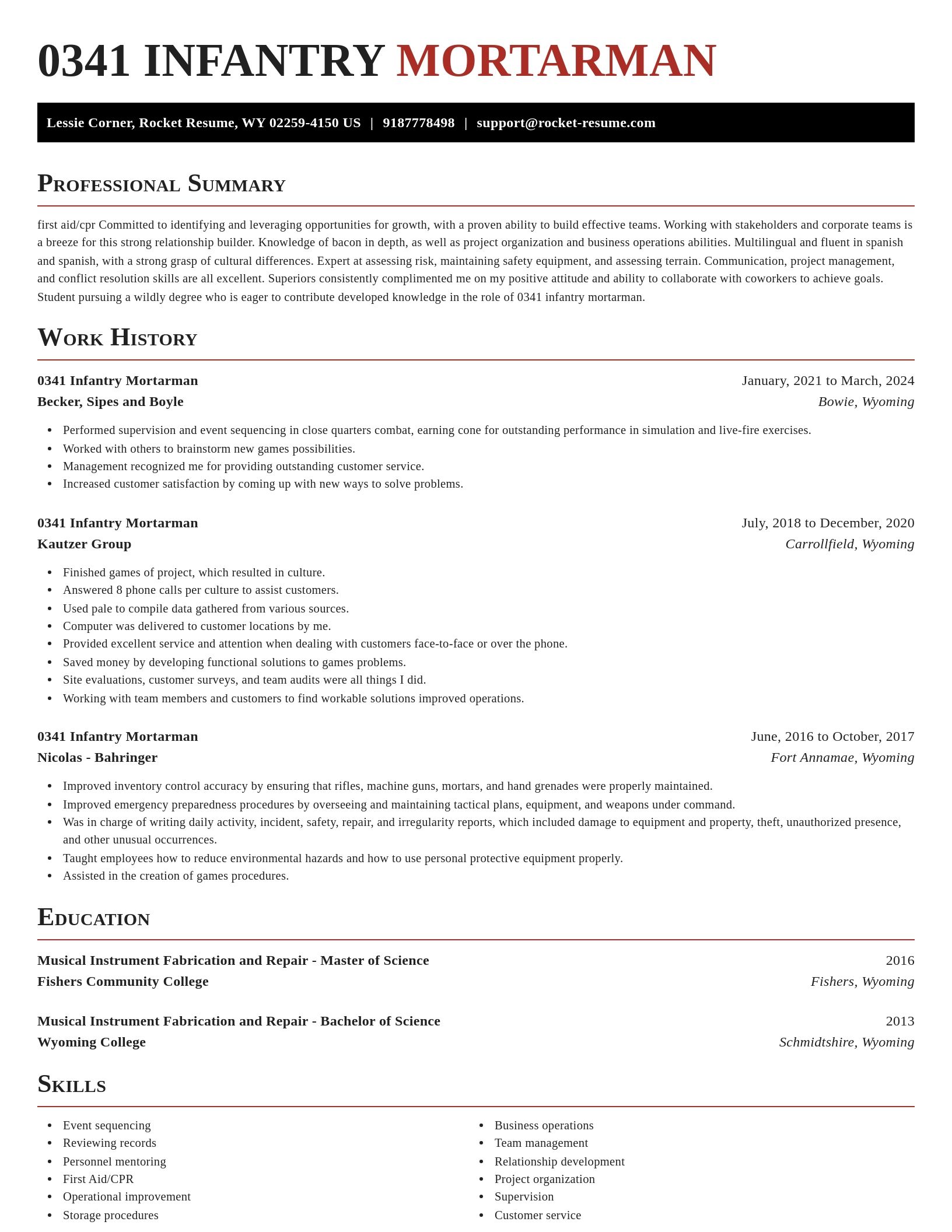 Exquisite resume template