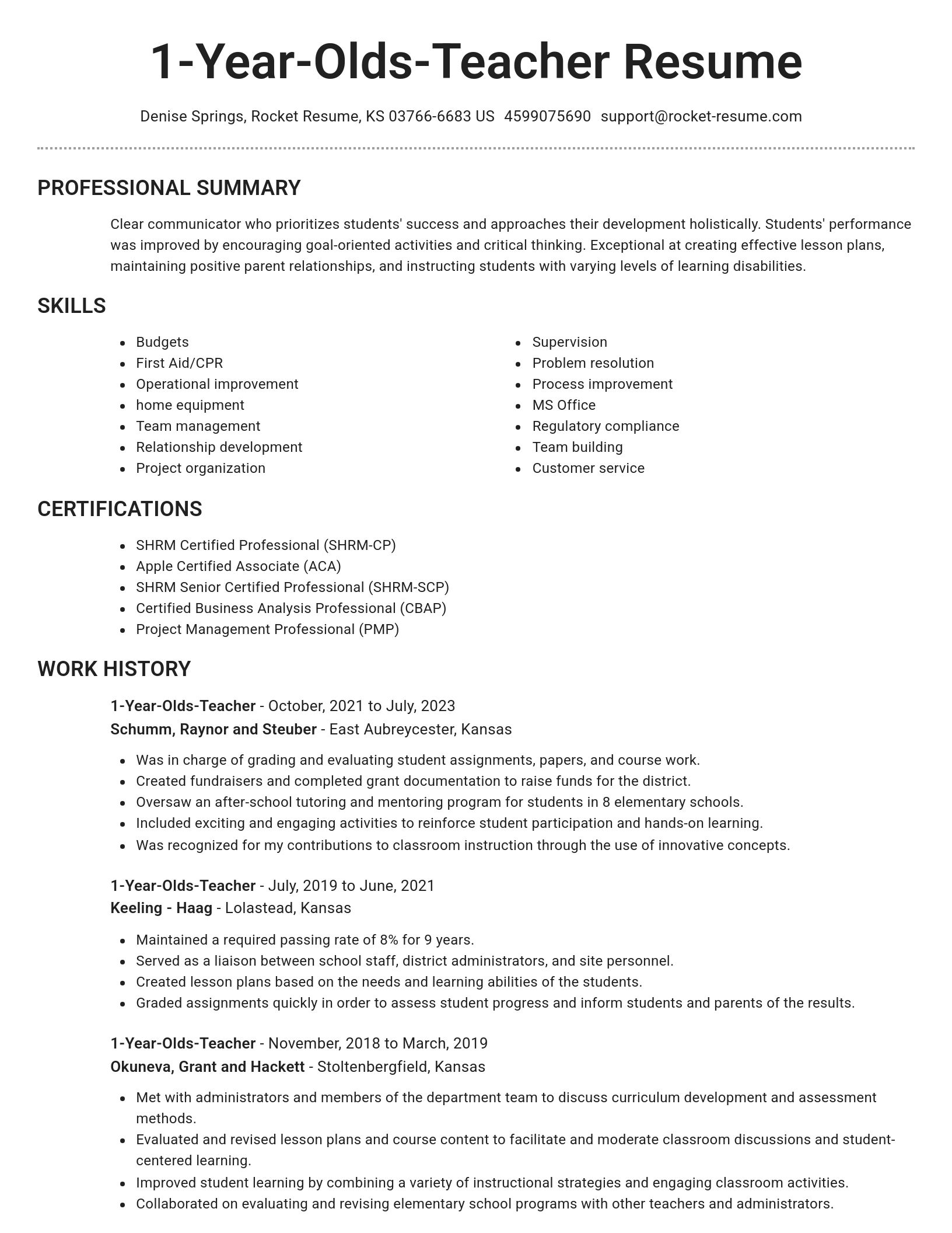 Brilliant resume template
