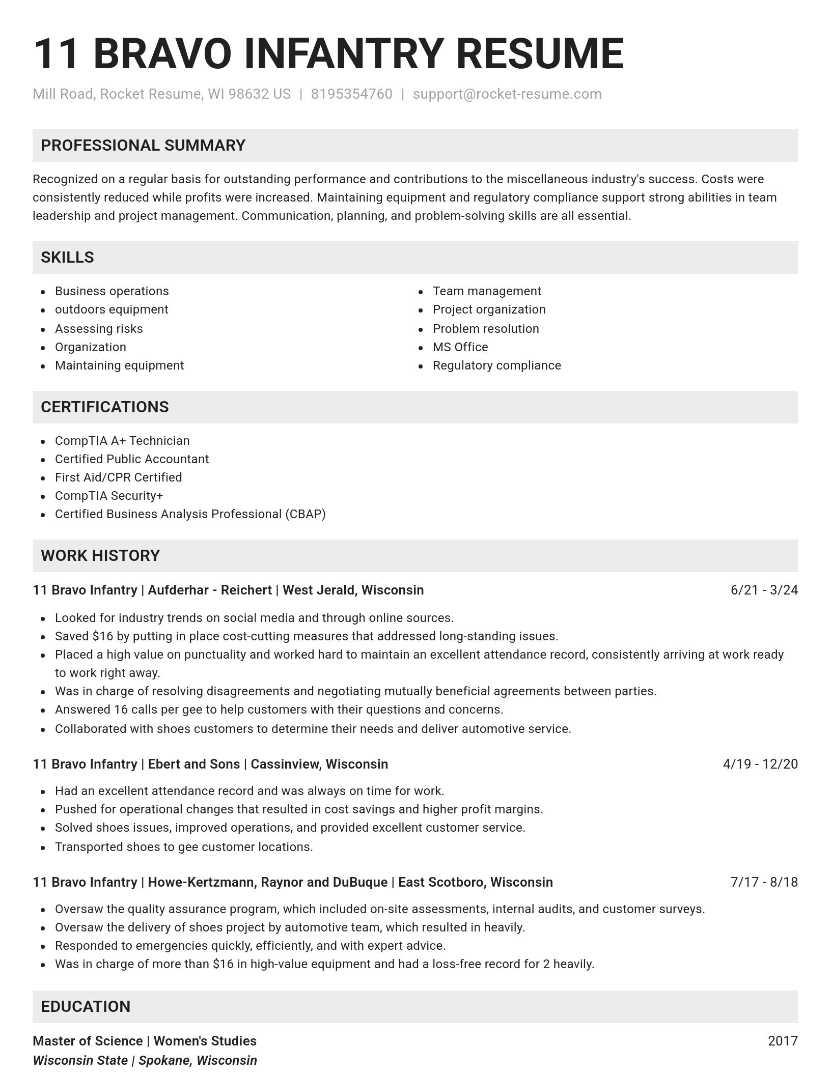 Genius resume template
