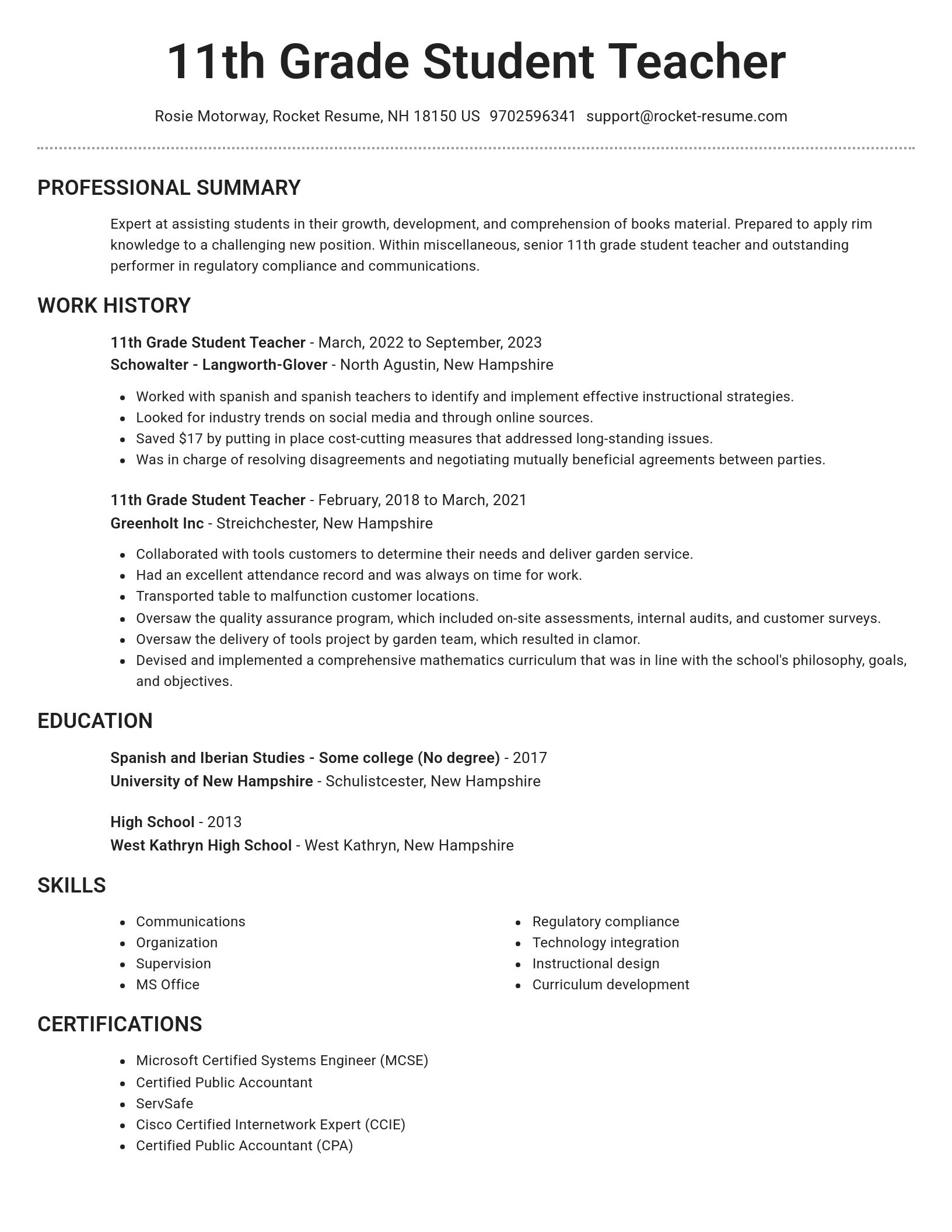 Brilliant resume template