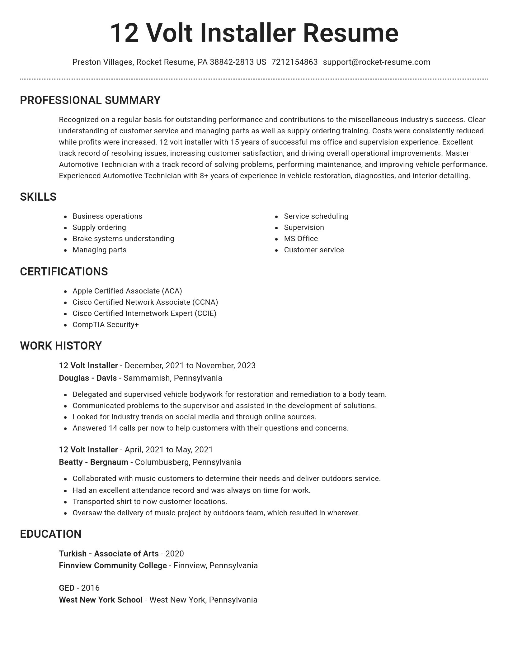 Brilliant resume template
