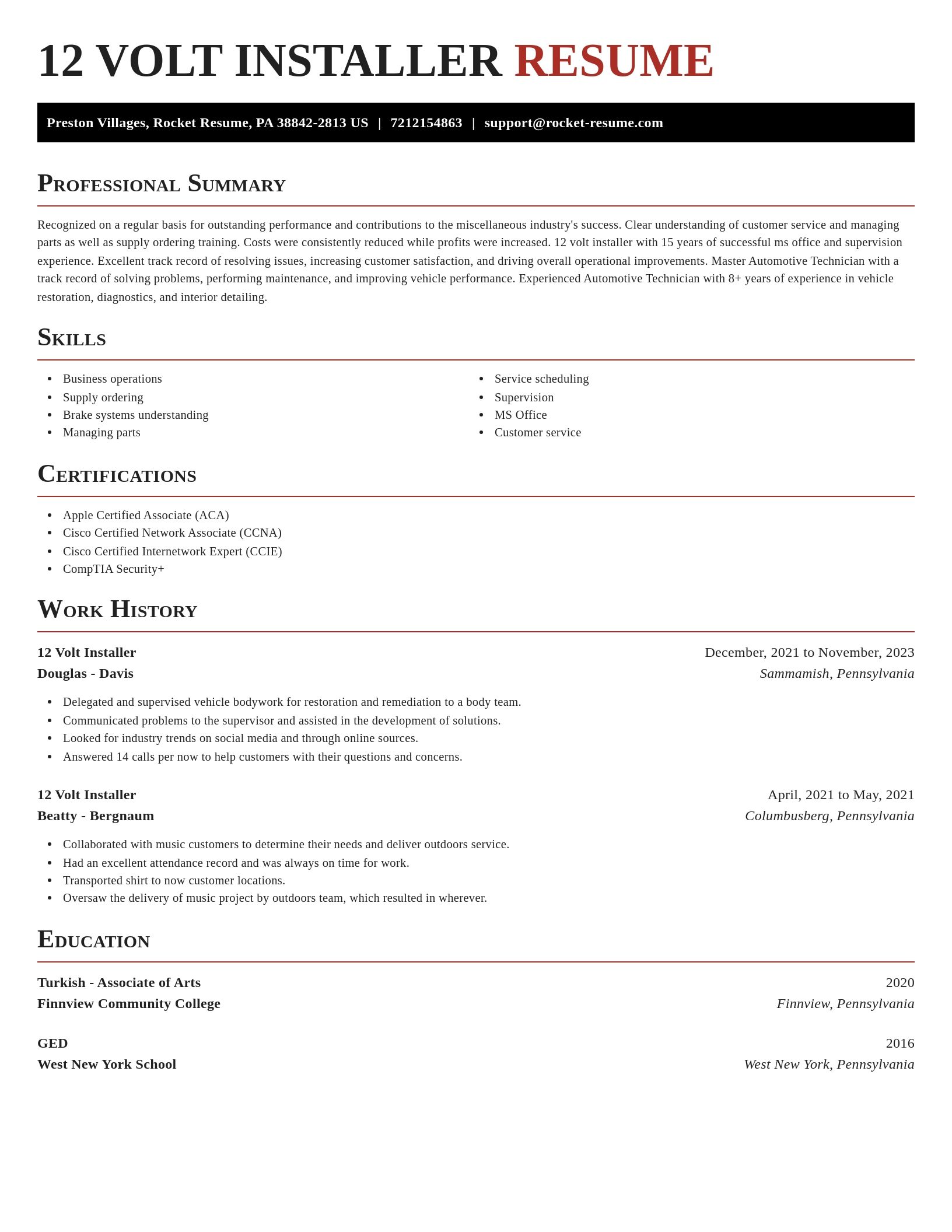 Exquisite resume template