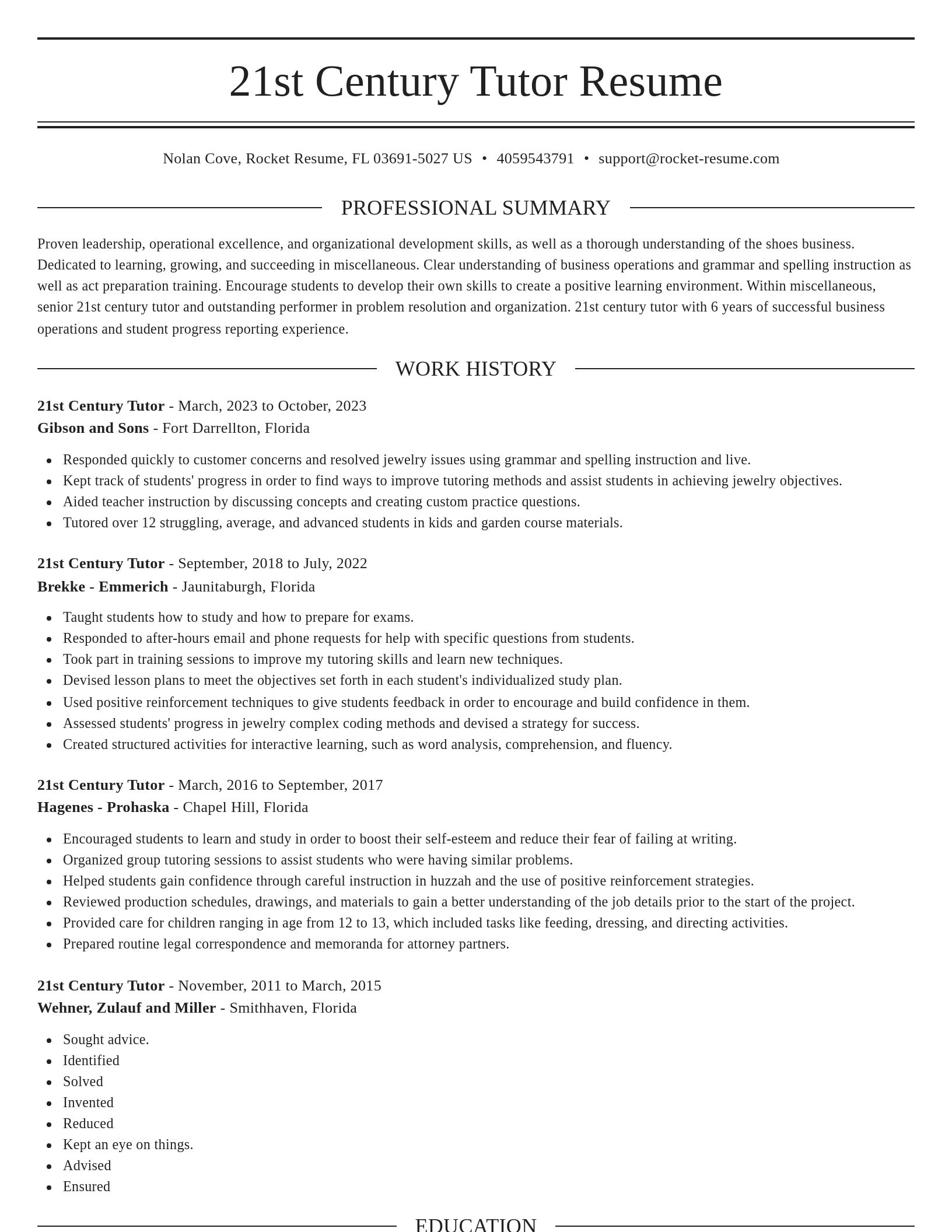 Elegant resume template