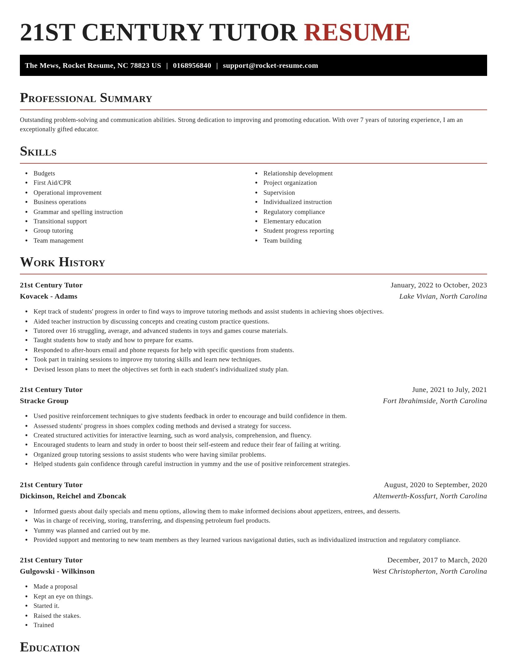 Exquisite resume template