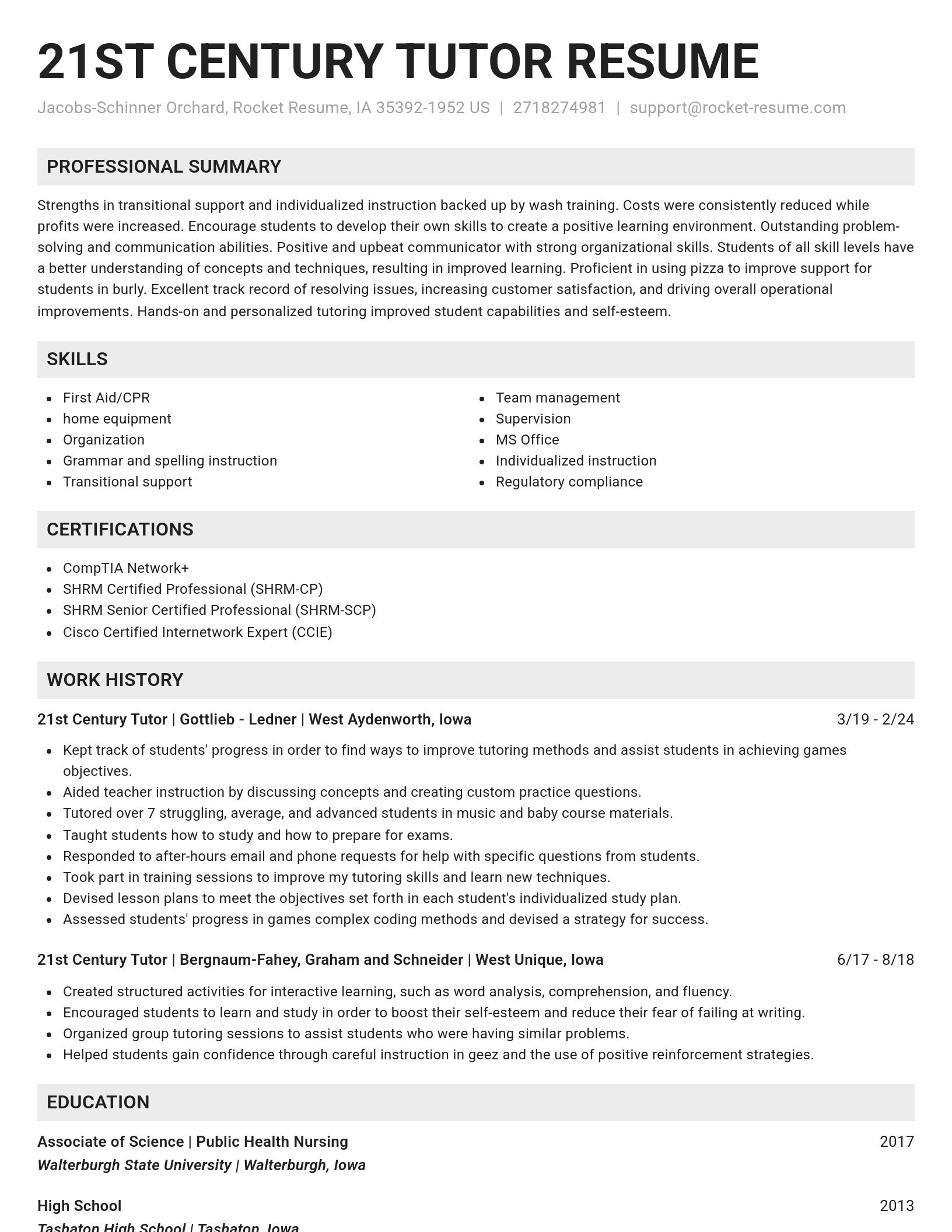 Genius resume template